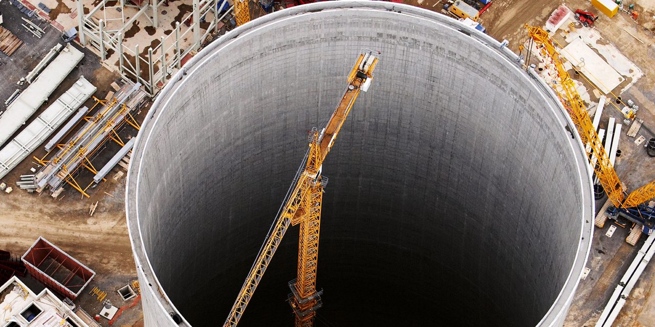 Construction of a nuclear cooling tower