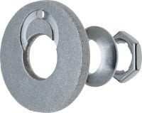 Arandela suplementaria para relleno de set dinámico (galvanizada en caliente) Conjunto galvanizado en caliente suplementario para el relleno del hueco anular que se produce al utilizar anclajes químicos y mecánicos