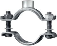 Abrazadera de tuberías de carga pesada MP-M Abrazadera para tuberías galvanizada estándar sin aislamiento acústico para aplicaciones de tuberías pesadas (sistema métrico)